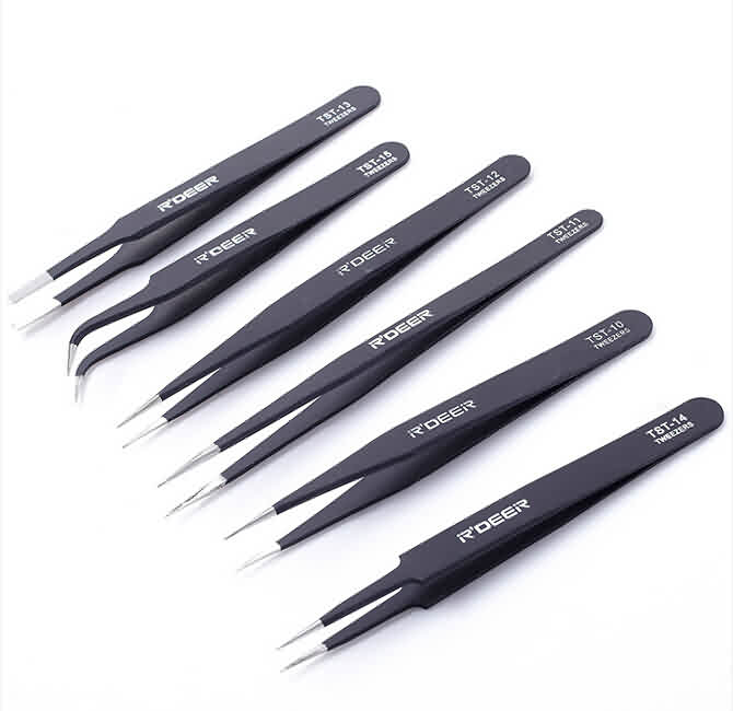 6-in-1 High Precision Stainless Tweezers Set